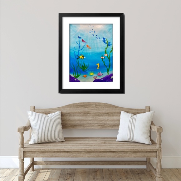 Original “Under The Sea” Acrylic Painting 11” x 14” on Foamboard NOT FRAMED - Picture 16 of 16